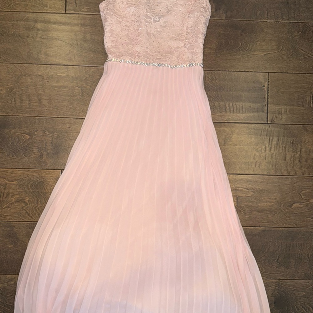 Speechless Pink Lace Formal Dress